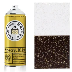 Fahrrad Farbe Spray.Bike 400ml - The Keirin Collection Klarlack Glitzereffekte Spraydose - Goldige Flocken