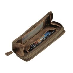 Greenburry Leder Portemonnaie Mit Handyfach Vintage Braun Rindleder 4