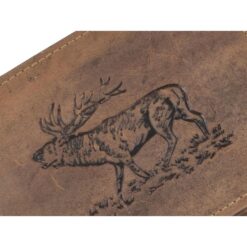 Greenburry Leder Portemonnaie Mit Hirsch Praegung Vintage Braun Rindleder 2