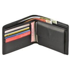 Greenburry Leder Portemonnaie Mit Rueckwaertigem Einsteckfach Schwarz Nappaleder 3