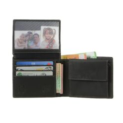 Greenburry RFID Leder Portemonnaie Vintage Schwarz Rindleder 4