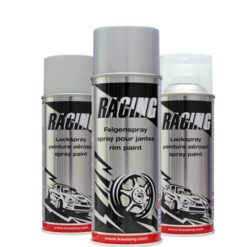 RACING Felgenspray Komplett Set – 400ml Spraydosen silber