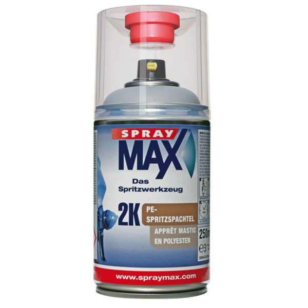 SprayMax 2K PE Spritzspachtel hellgrau 250ml Spraydose